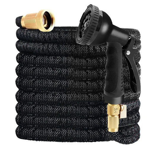 Expandable Garden Hose 100FT/75FT/50FT – Heavy Duty Flexible Water Hose with 4-Layer Latex Core & Brass Connectors for Lawn, Garden and Outdoor Use