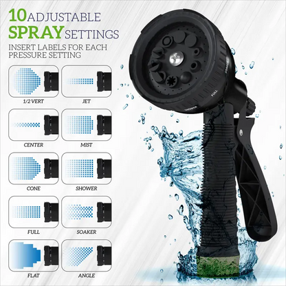 Expandable Garden Hose 100FT/75FT/50FT – Heavy Duty Flexible Water Hose with 4-Layer Latex Core & Brass Connectors for Lawn, Garden and Outdoor Use