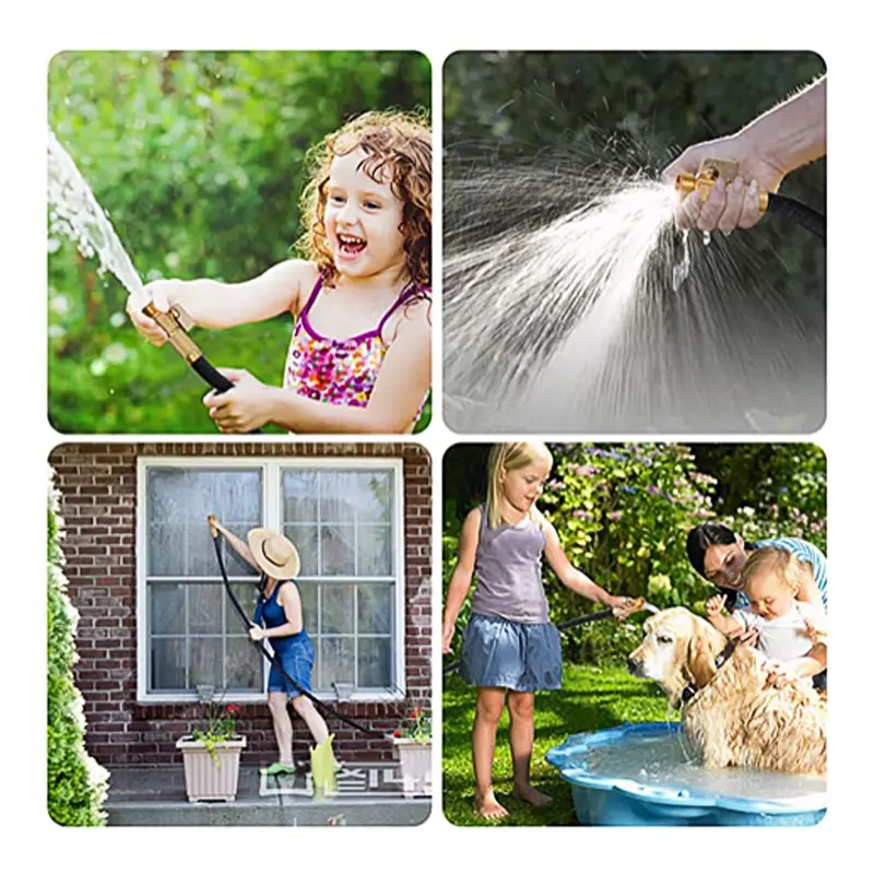 Expandable Garden Hose 100FT/75FT/50FT – Heavy Duty Flexible Water Hose with 4-Layer Latex Core & Brass Connectors for Lawn, Garden and Outdoor Use